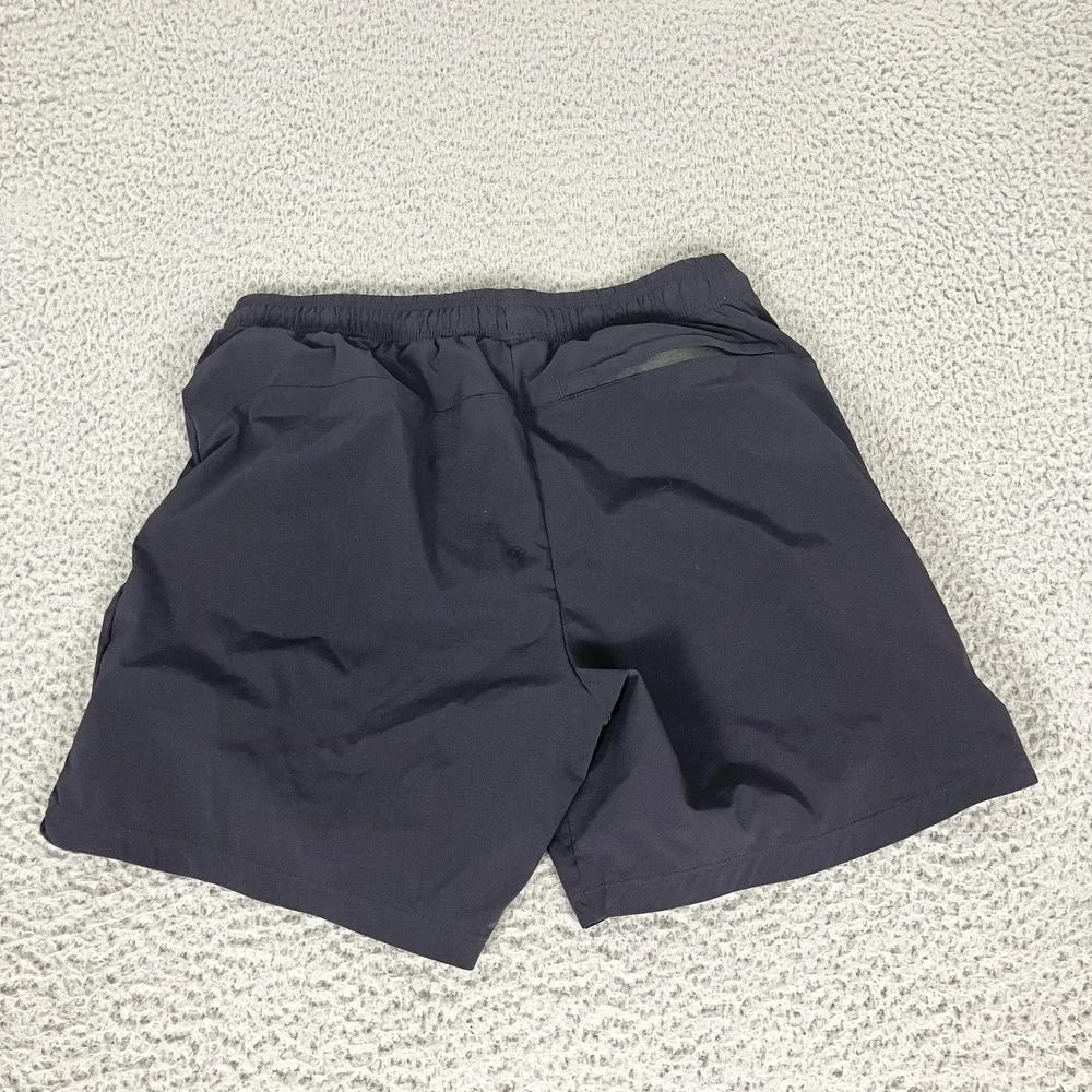 Rhone Shorts Mens Medium Black Mesh Nylon Stretch Swim Trunks Lined Quick Dry